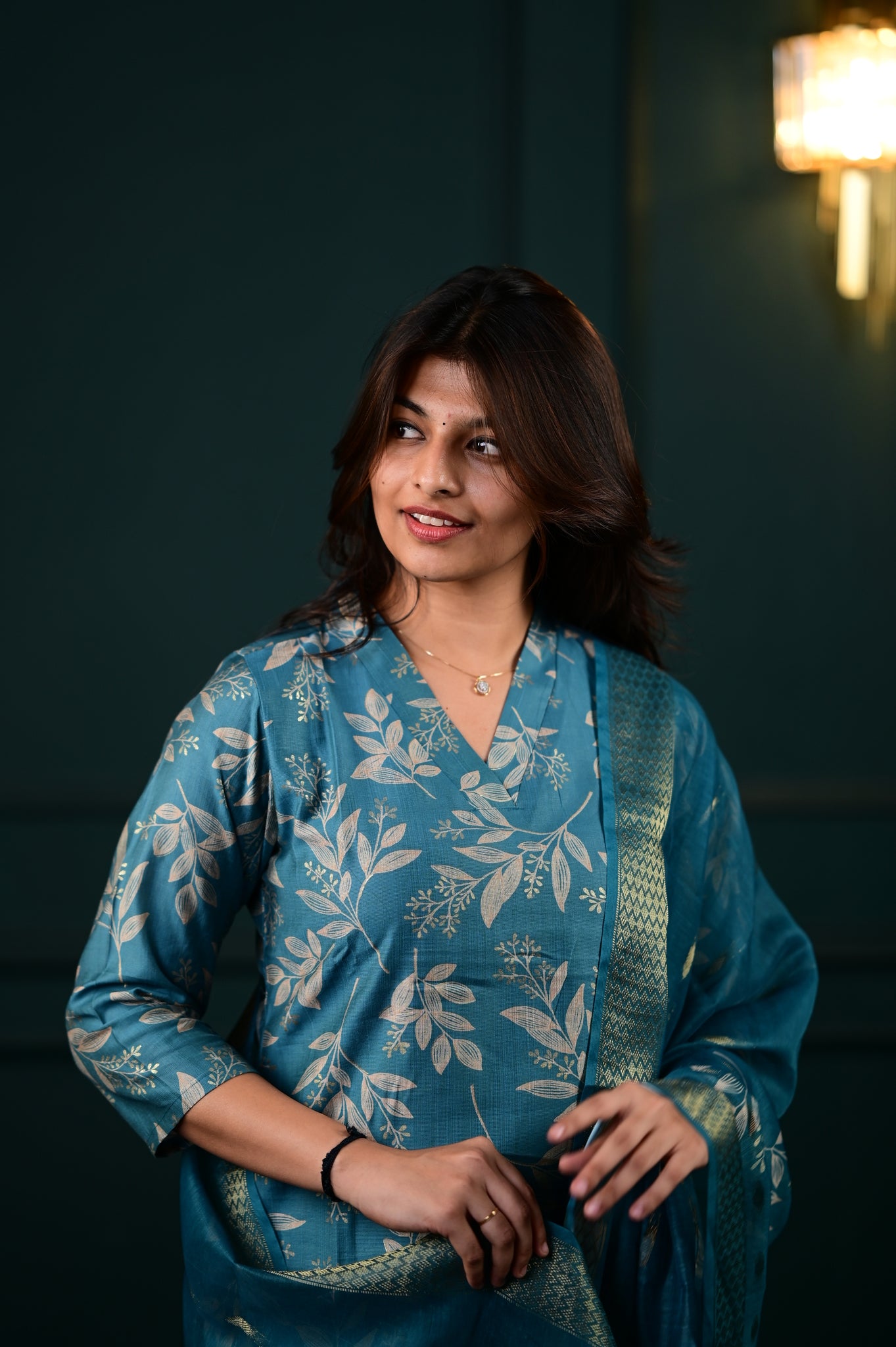 Hasini salwar set in blue