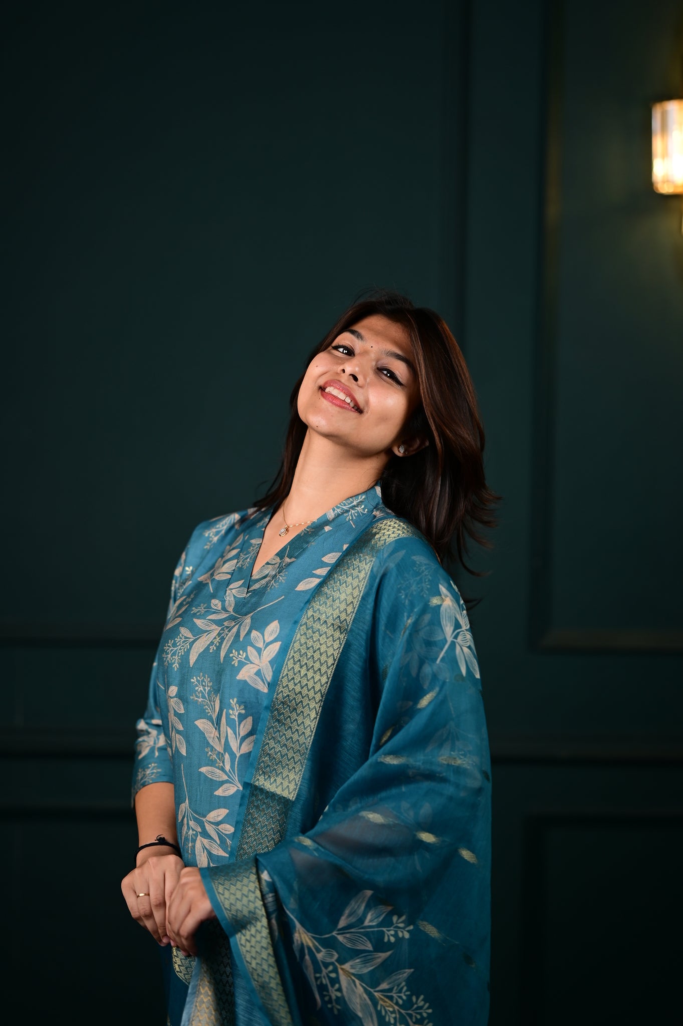 Hasini salwar set in blue