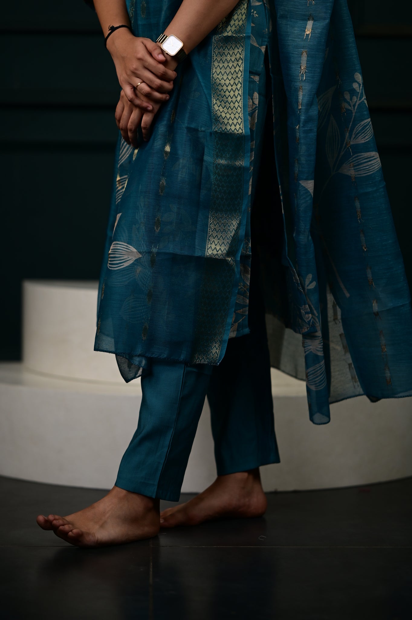 Hasini salwar set in blue