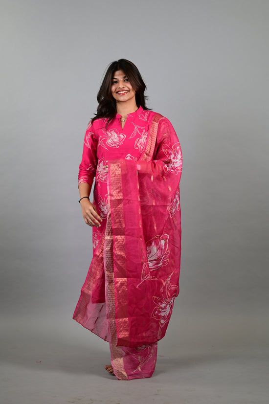 Samyuktha printed salwar in pink