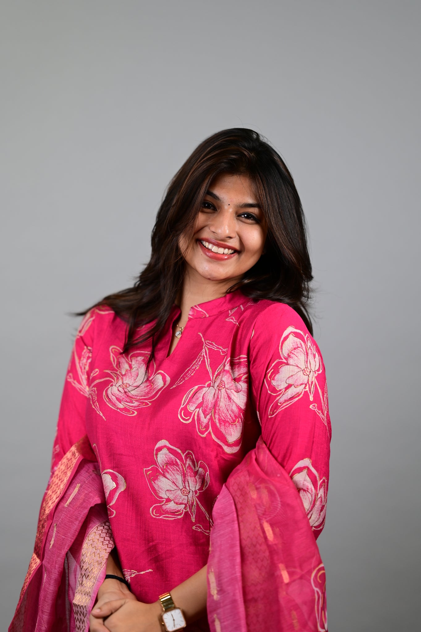 Samyuktha printed salwar in pink