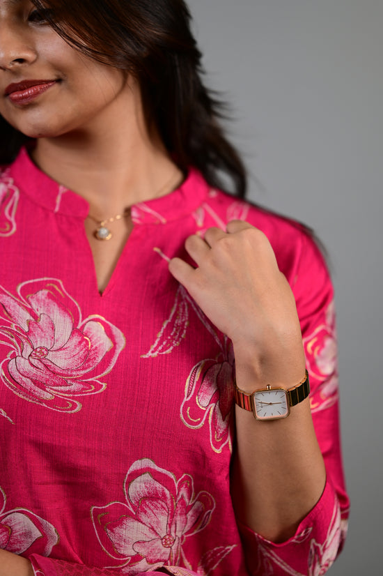 Samyuktha printed salwar in pink