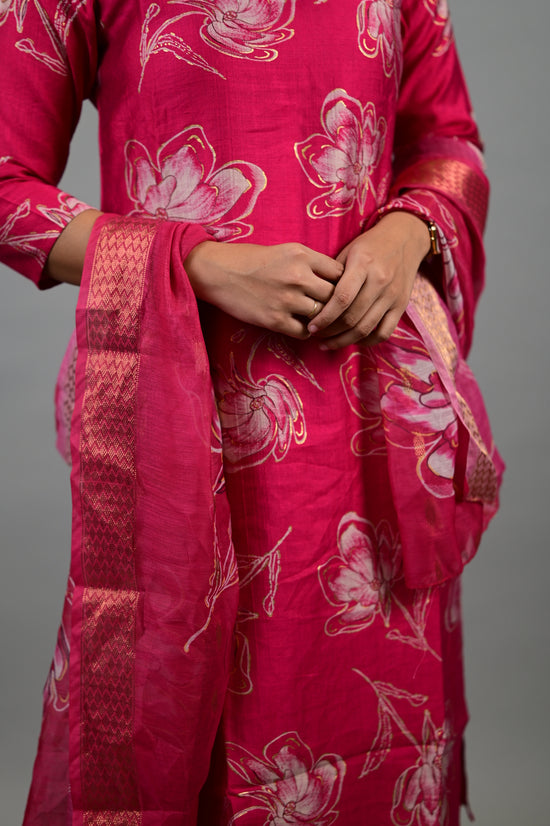 Samyuktha printed salwar in pink