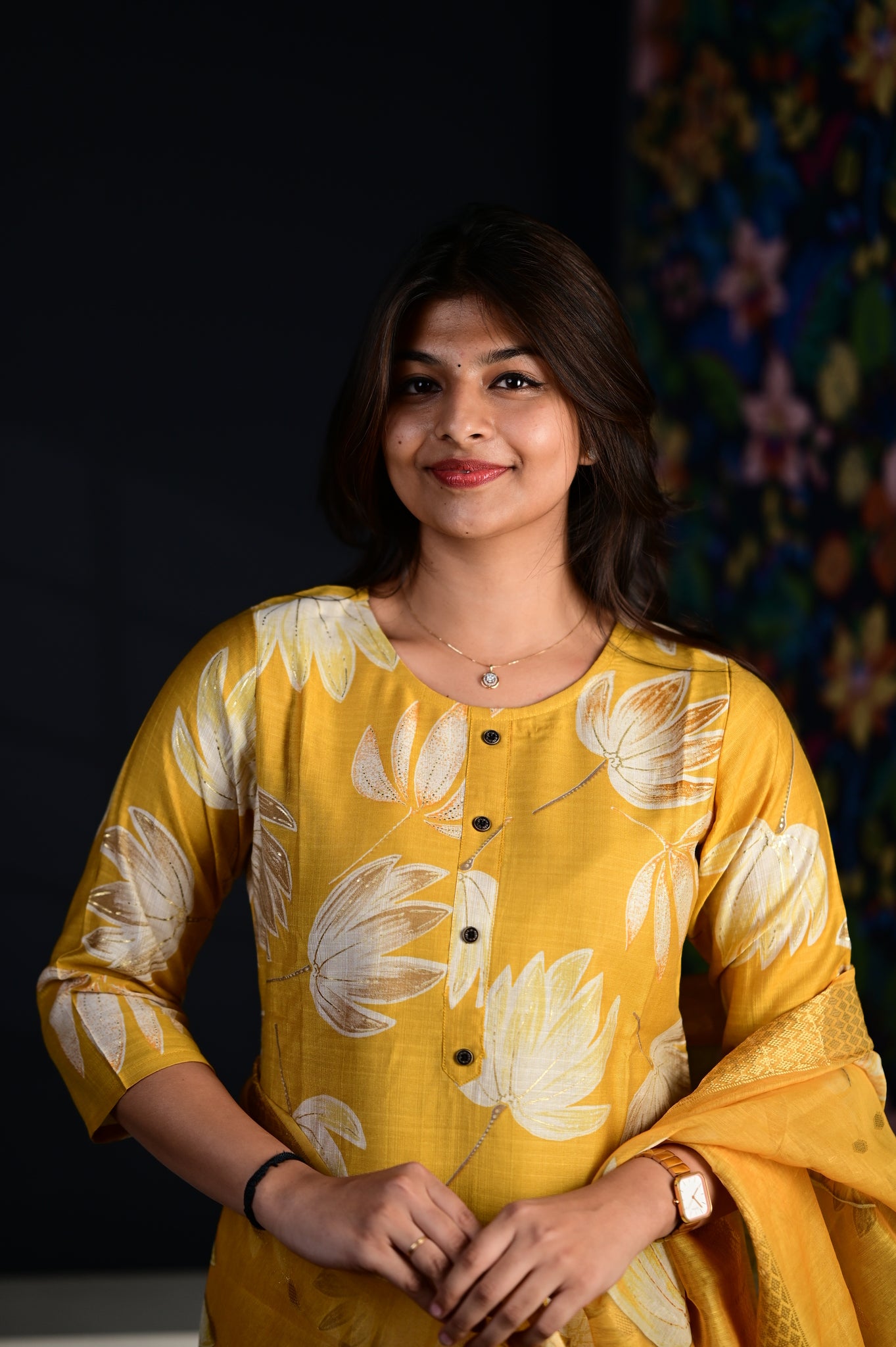 Akshara salwar set in yellow