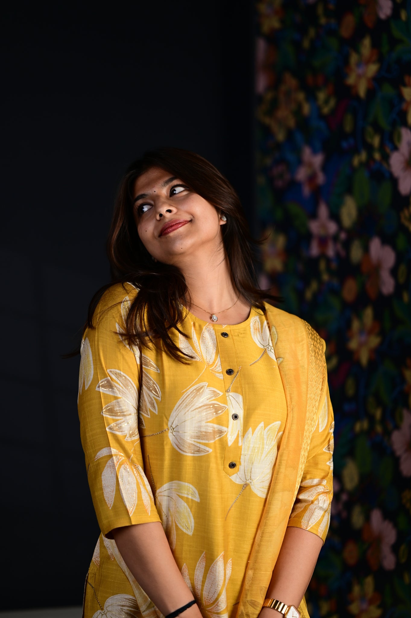 Akshara salwar set in yellow