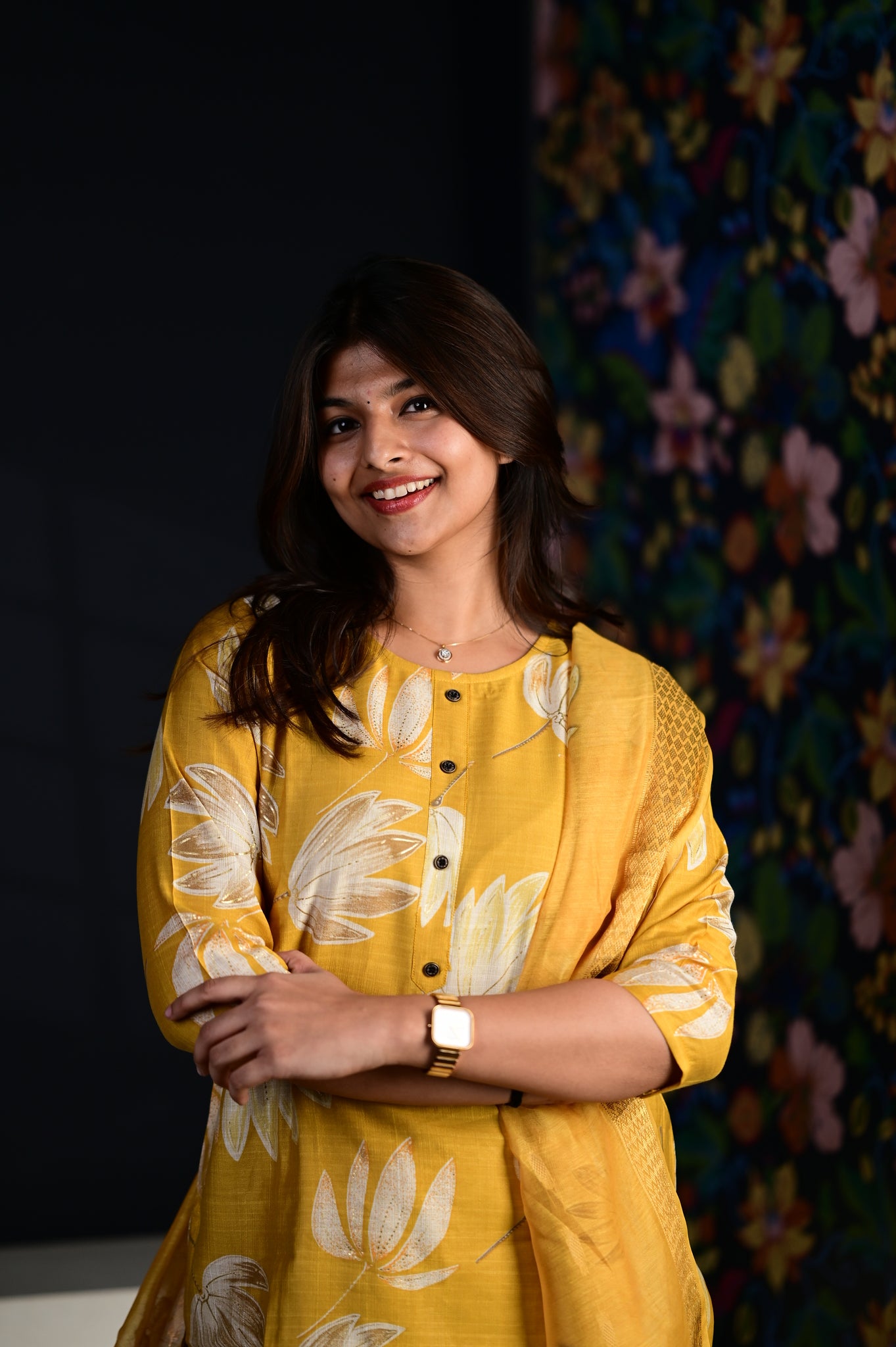 Akshara salwar set in yellow