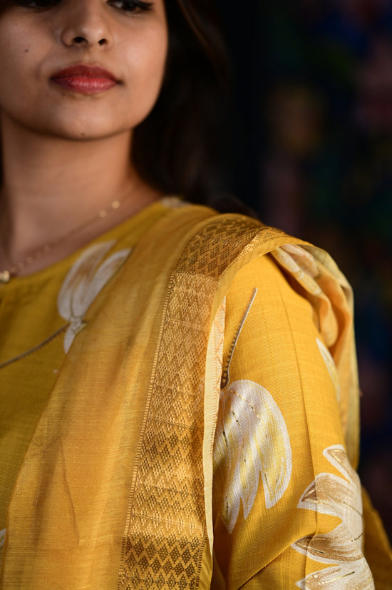 Akshara salwar set in yellow