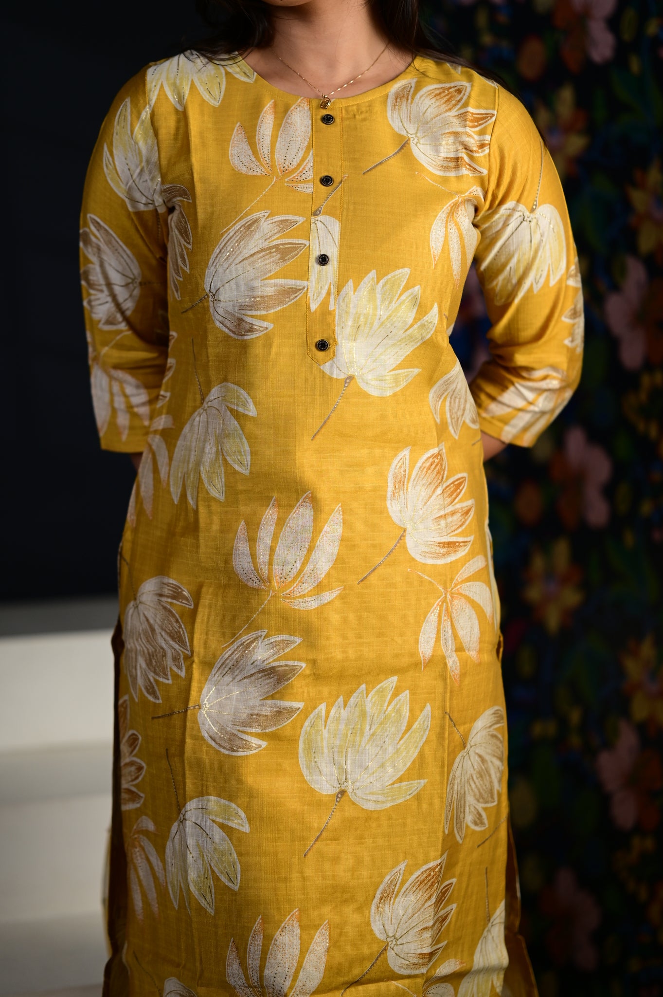 Akshara salwar set in yellow