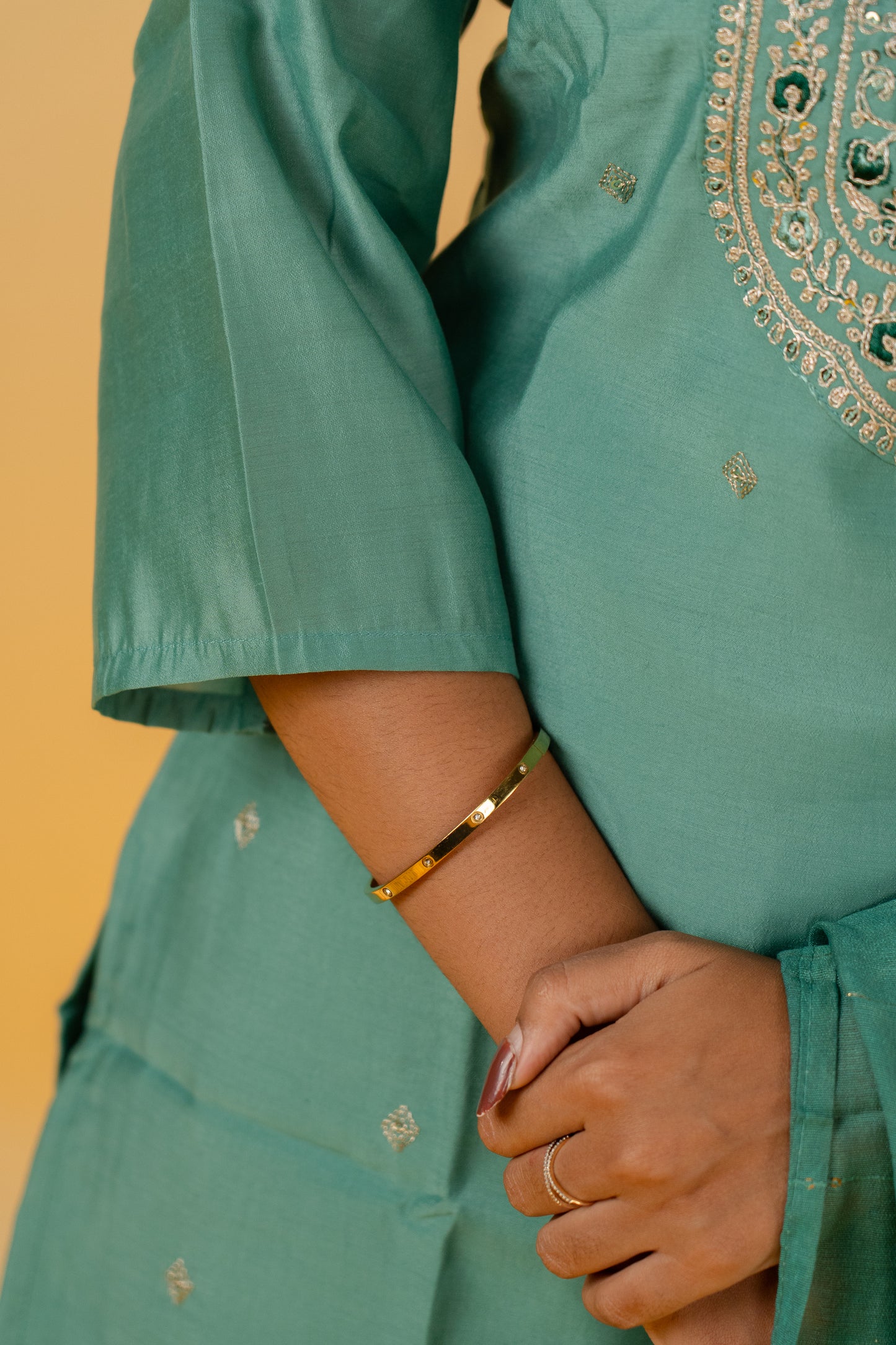 Srivalli salwar set in sea green