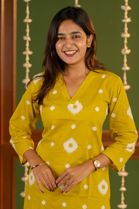 Sitara salwar set in Mustard yellow