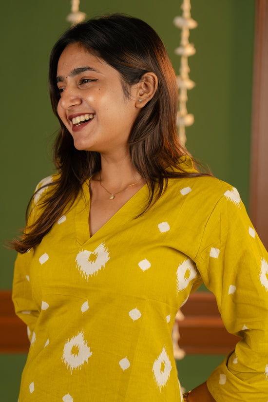 Sitara salwar set in Mustard yellow