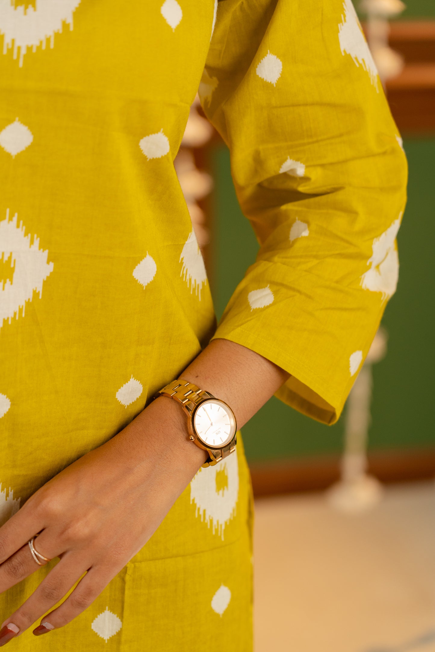 Sitara salwar set in Mustard yellow