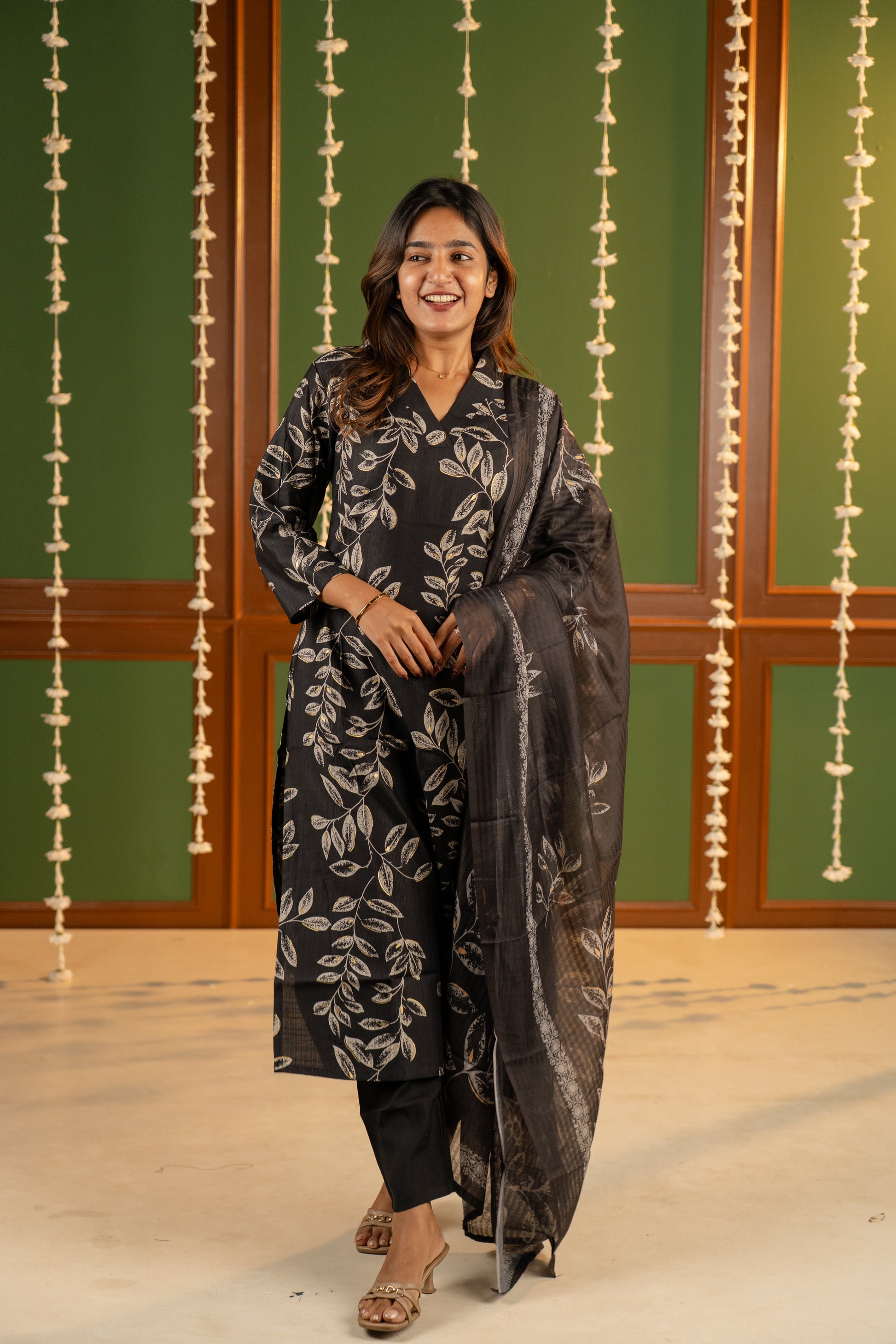 Iraaya salwar set in black