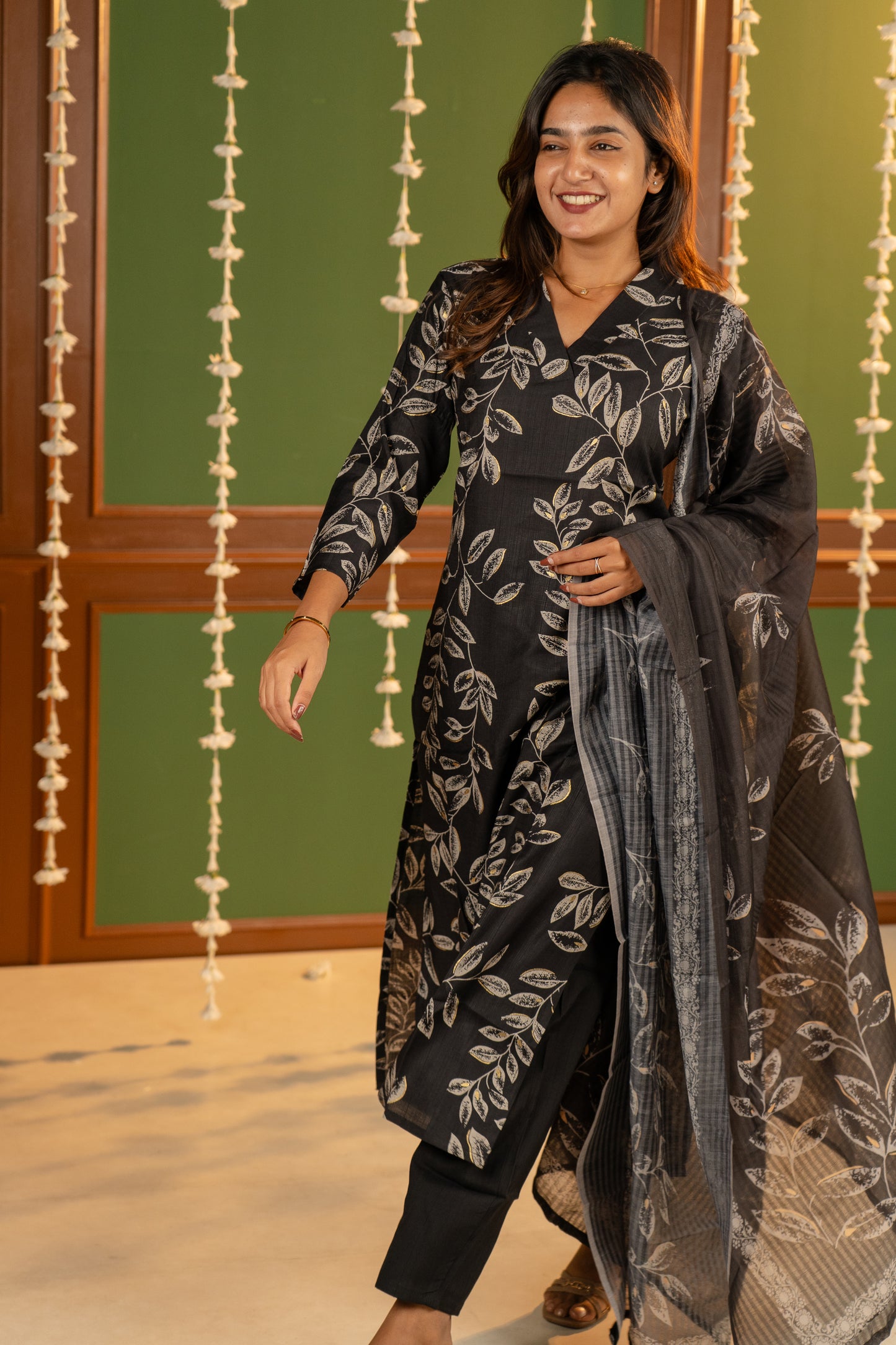 Iraaya salwar set in black