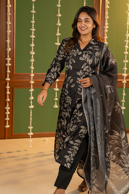 Iraaya salwar set in black