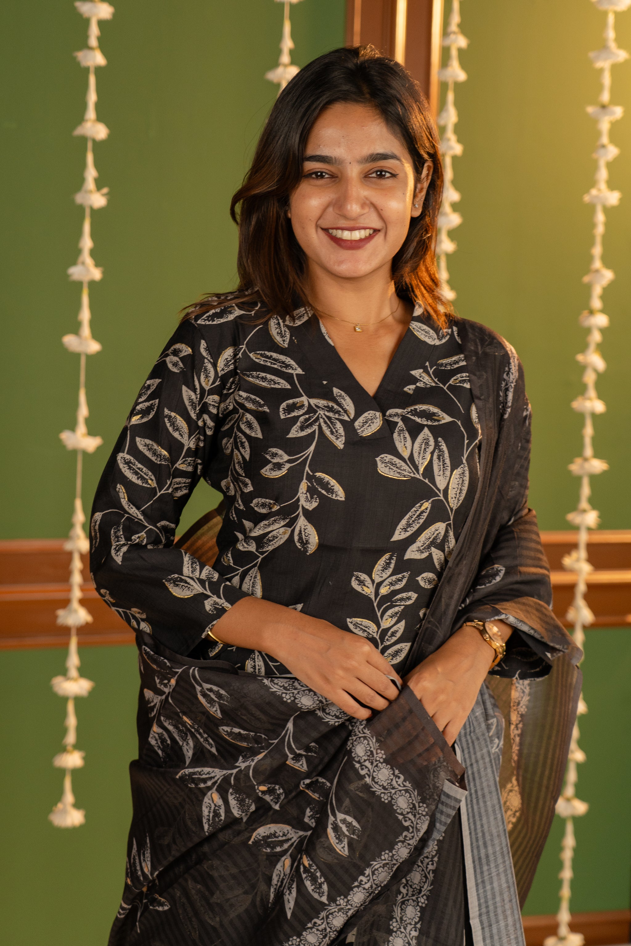 Iraaya salwar set in black