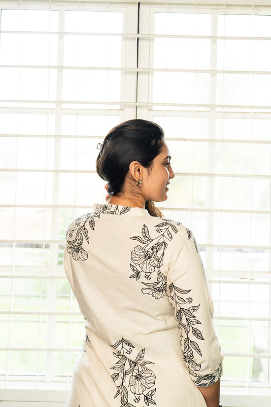 Raga floral pattern salwar set in offwhite