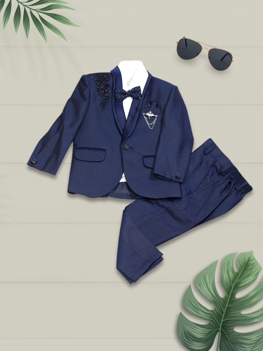 Boys Designer Coat Suit Set