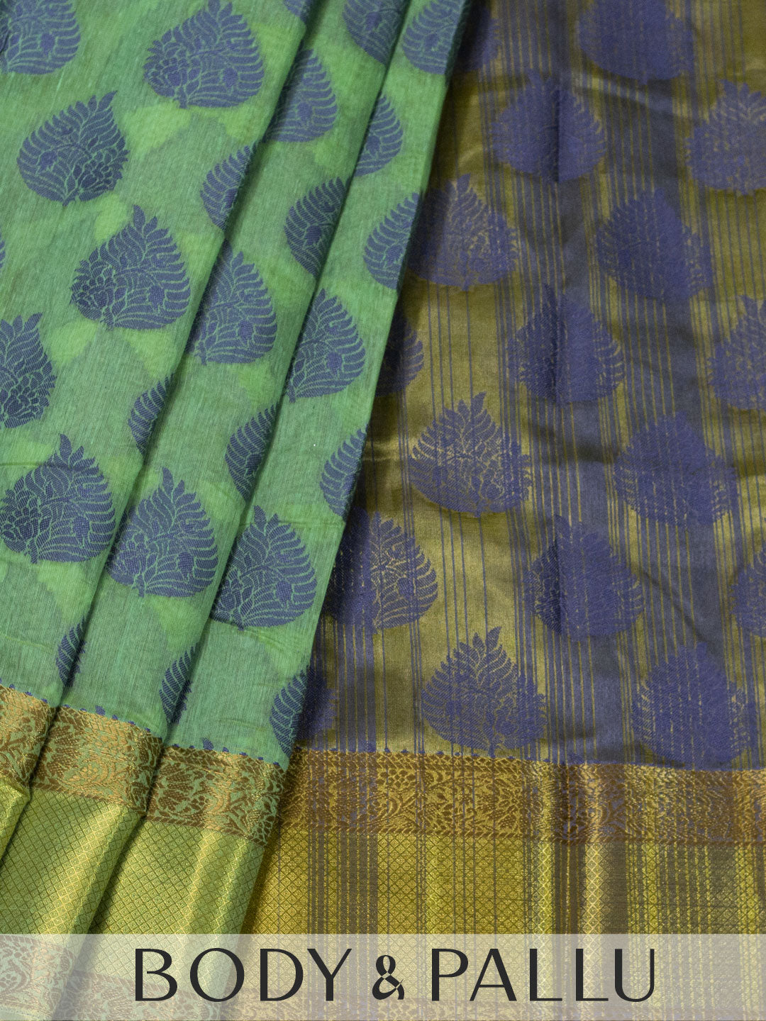 women-pista-green-fancy-weaving-cotton-saree