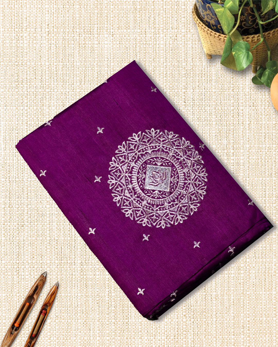 violet-embroidery-saree-for-women